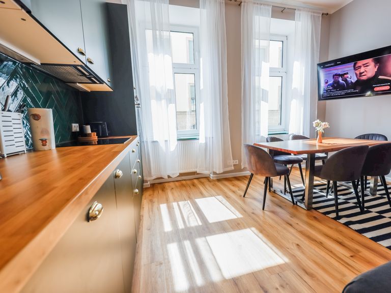 flatista homes apartments in München, Wohnung "Auguste", Küche