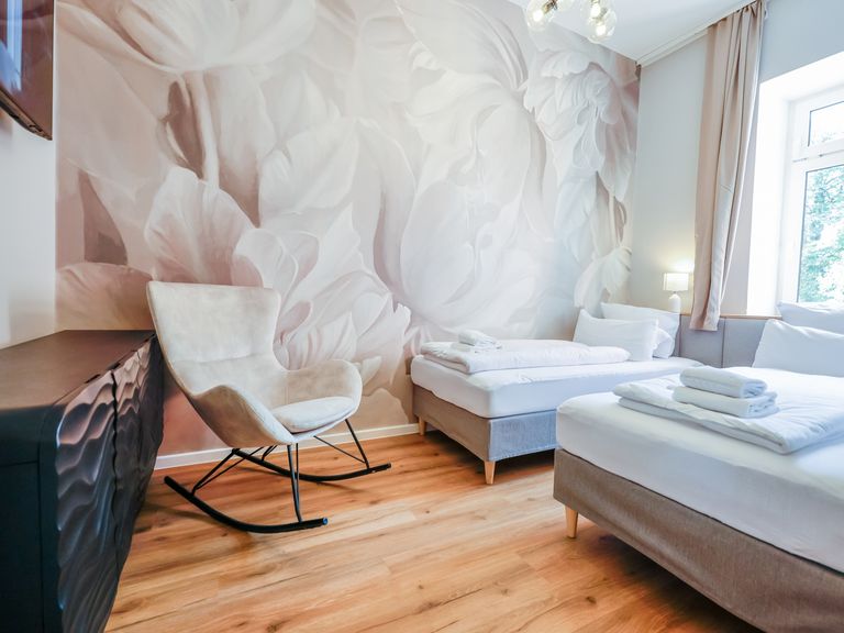 flatista homes apartments in München, Wohnung "Auguste", Schlafzimmer