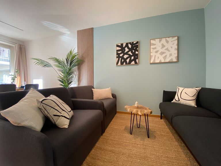 flatista homes apartments in München, Wohnung "Nymphenburg Suites", Wohnzimmer